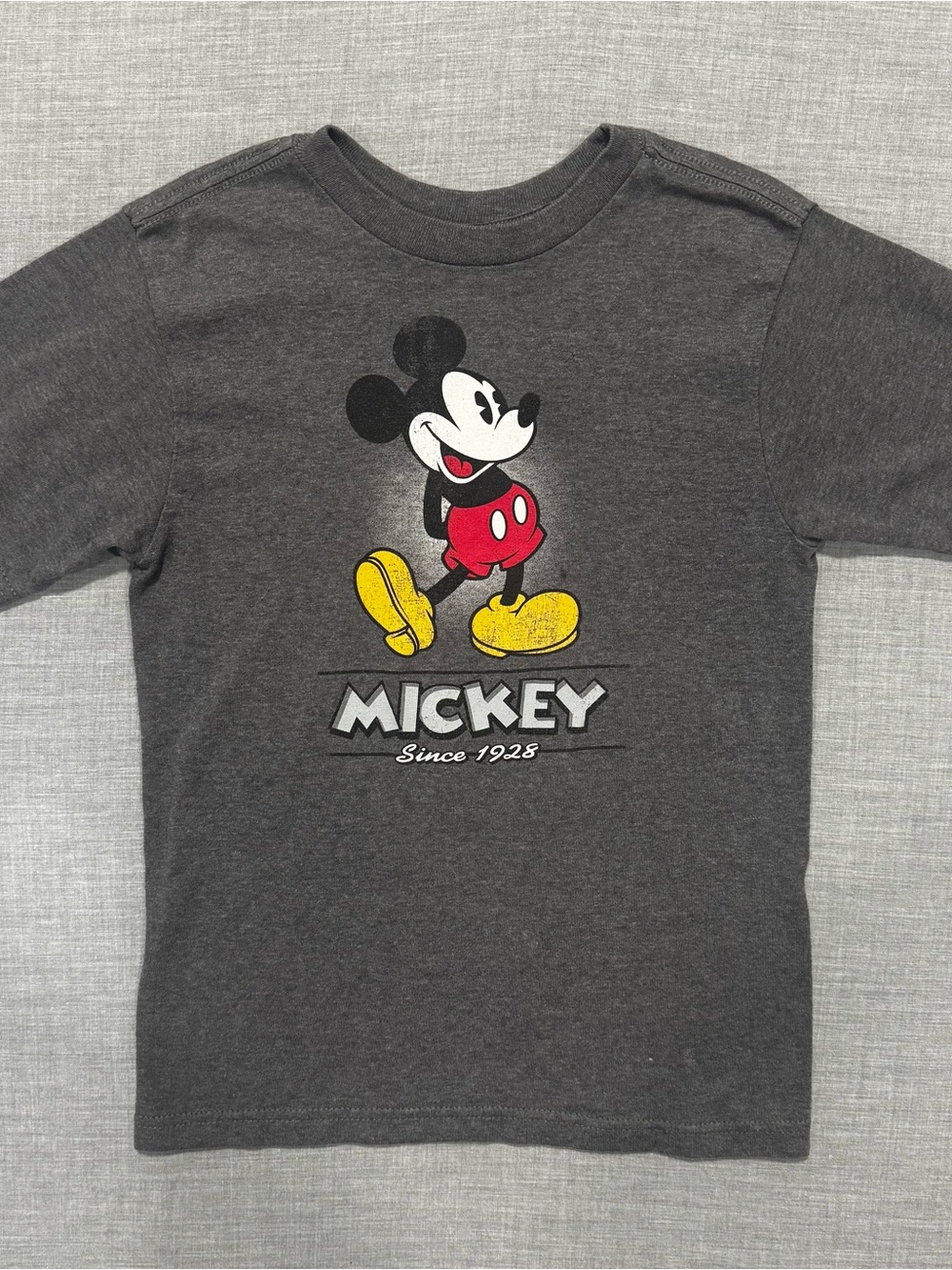 Kids Disney Mickey Mouse Graphic Tee - Charcoal, Red, Yellow